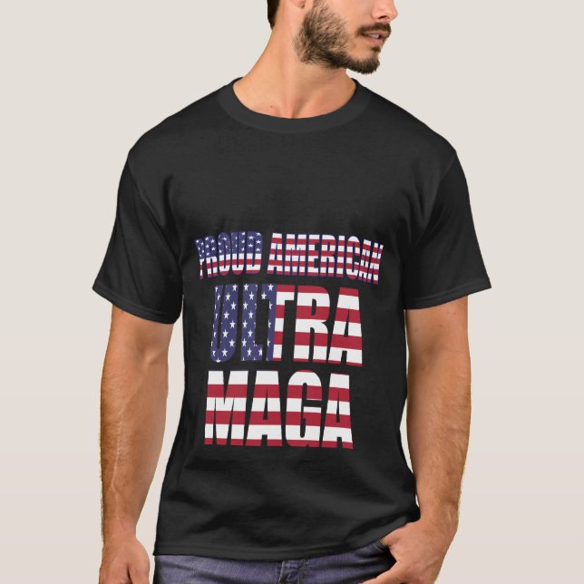 Camiseta AMERICAN PRIDE Ultra MAGA Trump Supporter ⛳ Excele (Frente)