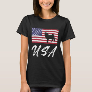 Camiseta American Pug USA Flag TShirt para Pug Lovers Essen