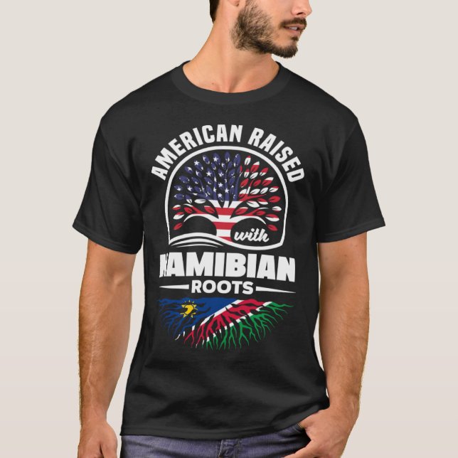 Camiseta American Raised With Namibian Roots Namibian Namib (Frente)