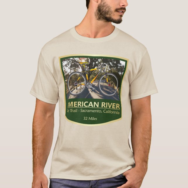 Camiseta American River Bike Trail (bicicleta2) (Frente)