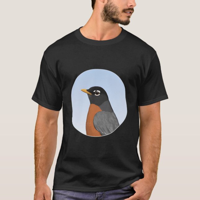 Camiseta American Robin Backyard Bird Bird Animal Biologist (Frente)