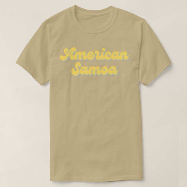 Camiseta american samoa national park mel amarelo funky re (Frente do Design)