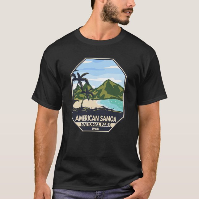 Camiseta American Samoa National Park Retro Emblem (Frente)