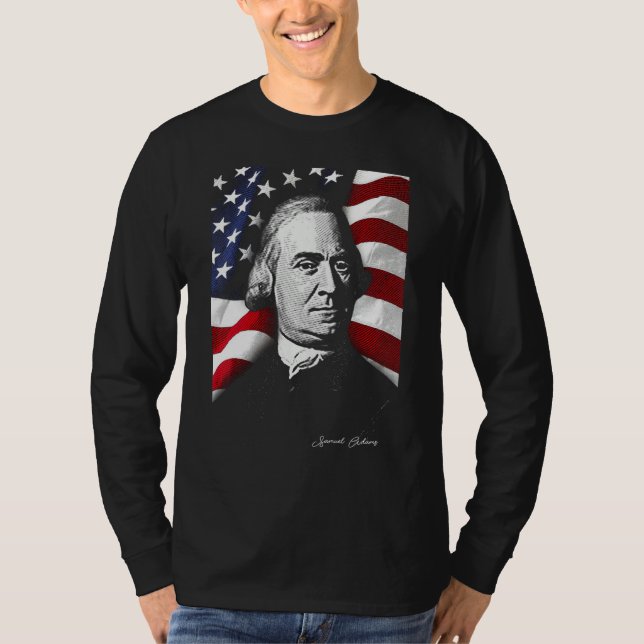 Camiseta American samuel adams Eyes Flag Country (Frente)