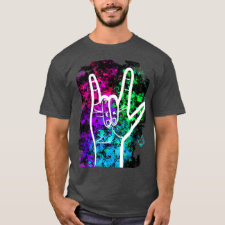 Camiseta American Sign Language I Love You Design