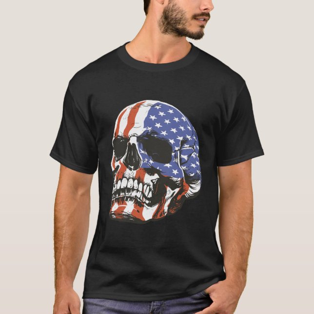 Camiseta american skull (Frente)