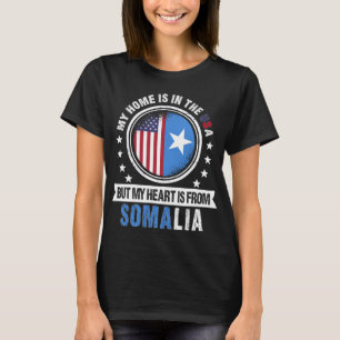 Camiseta American Somali Flag Heart from Somalia Patriot