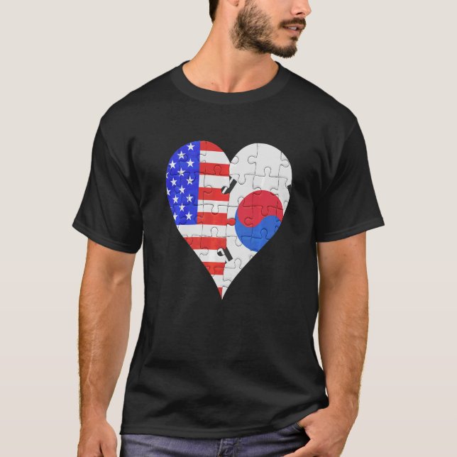 Camiseta American South Corp Flag Heart (Frente)