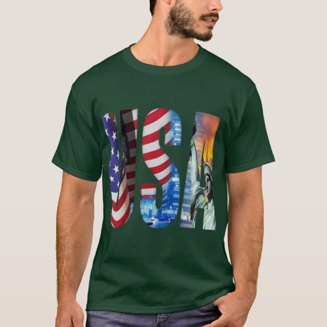 Camiseta American Spirit Bold Typography (Frente)