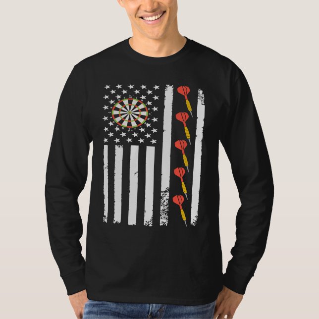 Camiseta American Sports Darts Flag Athletic Throwing Game  (Frente)