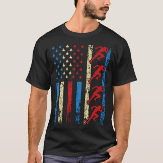 Camiseta American Sports Flag 4th Of July Track And Field A