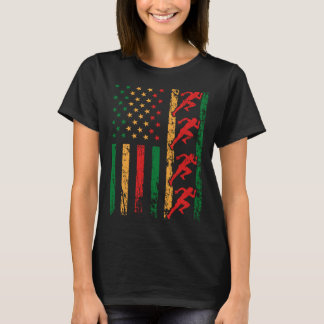 Camiseta American Sports Flag Black History Month Track And