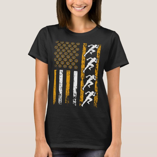Camiseta American Sports Flag Construction Track And Field (Frente)