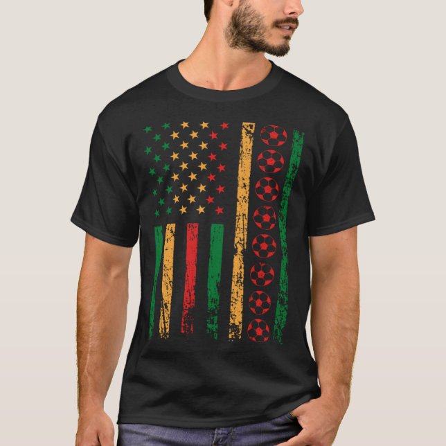 Camiseta American Sports Flag Football Black History Month  (Frente)