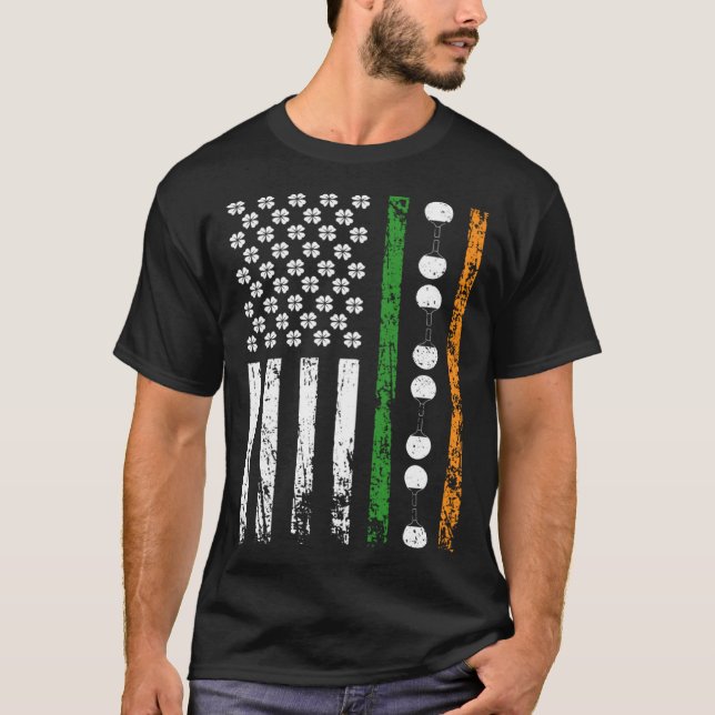 Camiseta American Sports Flag St Patrick s Day Table Tennis (Frente)