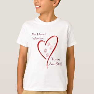 Camiseta American Staffordshire Terrier Heart Pertence