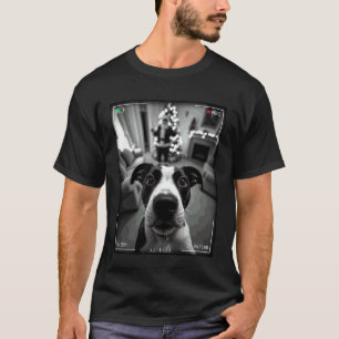 Camiseta American Staffordshire Terrier Pega Papai Noel Na