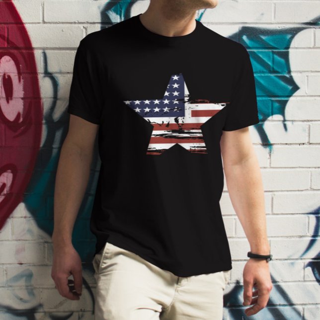 Camiseta American Star Flag (Criador carregado)