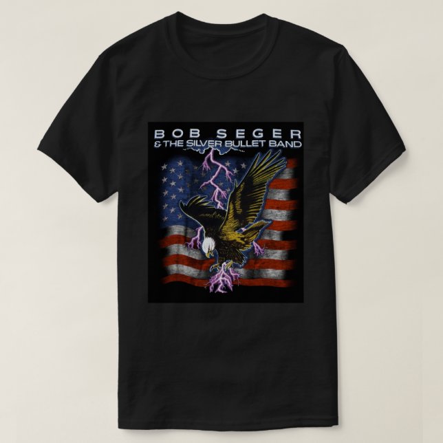 Camiseta American Summer Tour Bob the Silver Seger Bullet B (Frente do Design)