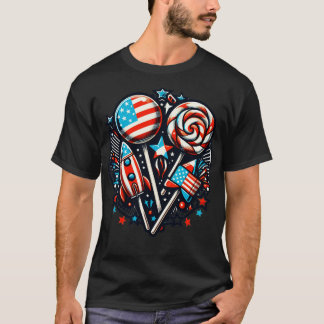 Camiseta American Summer Vibes 4 de julho celebrações com