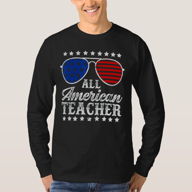 Camiseta American Teacher 4th Of July Patriotic Teacher Ame (Frente)