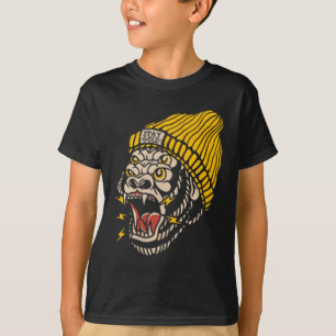 Camiseta American Traditional Tattoo Gorilla Alternativo Ol