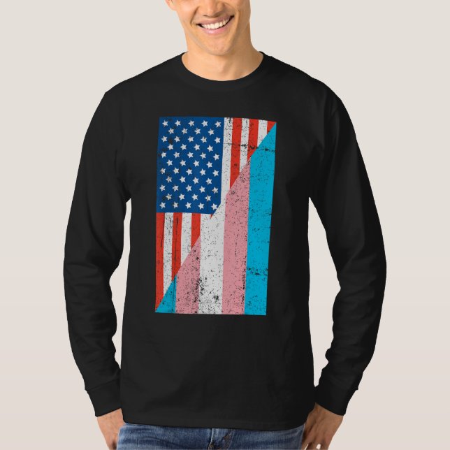 Camiseta American Transgender Flag Transgender (Frente)
