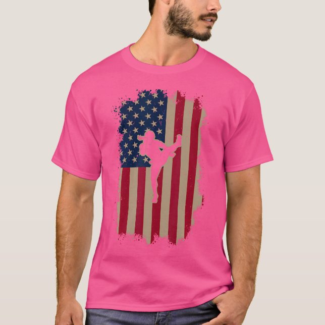 Camiseta American U Flag Muay Thai (Frente)