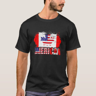 Camiseta American Uh Bandeira Americana Bandeira Canadense 