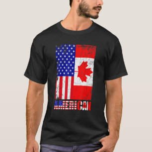 Camiseta American Uh Bandeira Americana Bandeira Canadense 
