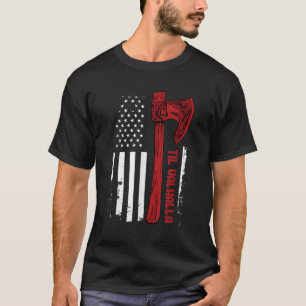 Camiseta American Viking Ax Flag - Til Valhalla - Norse My