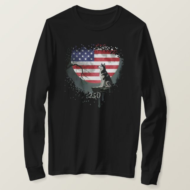 Camiseta American Watchdog - Siberian Husky T-Shirt (Frente do Design)