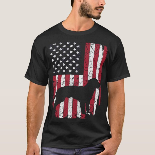 Camiseta American Water Spaniel Dog Mom Dad  4th Of July US (Frente)