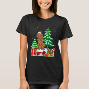 Camiseta American Water Spaniel Dog Vestindo o chapéu de Na