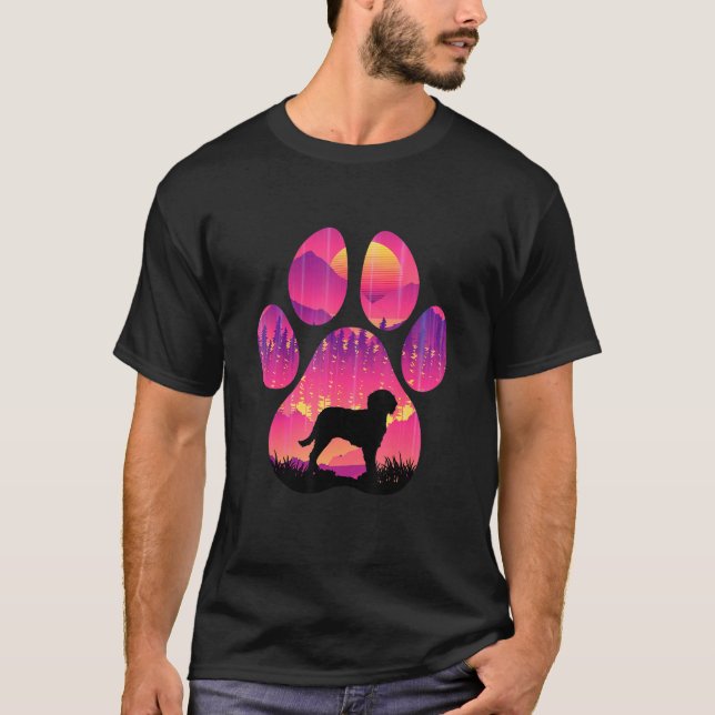 Camiseta American Water Spaniel Paw Mom Dad Dog  Women Men  (Frente)