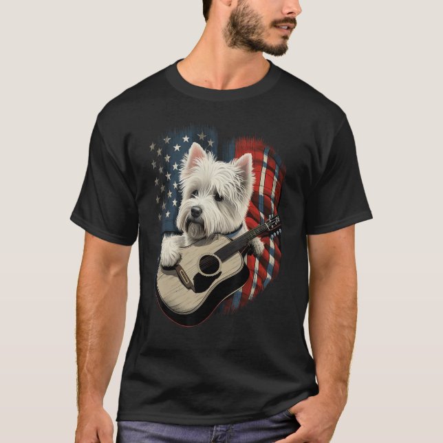 Camiseta American West Highland White Terrier USA Westie Co (Frente)