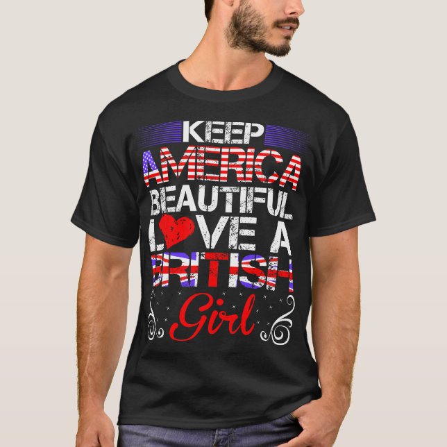 Camiseta Americana Bonita Bonita Garota Brasileira Presente (Frente)