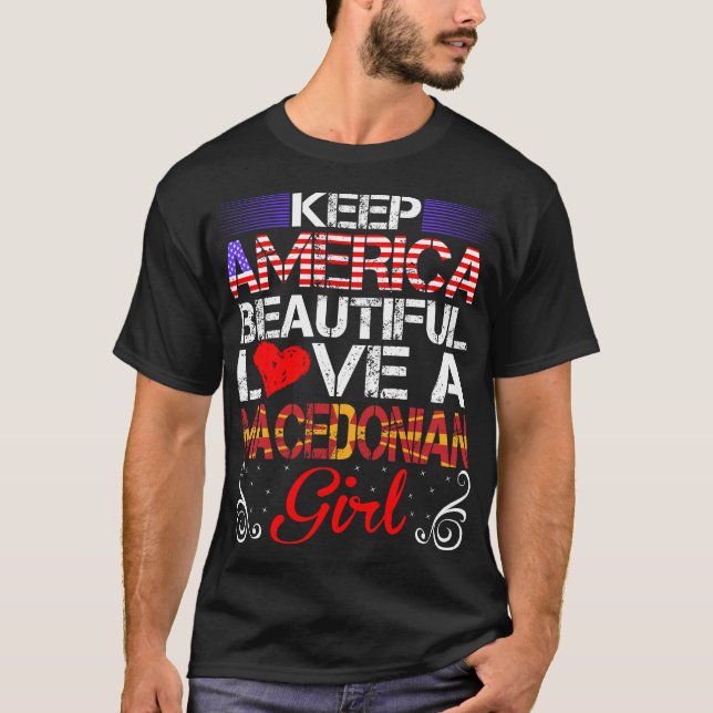 Camiseta Americana Bonita Gift macedônia (Frente)
