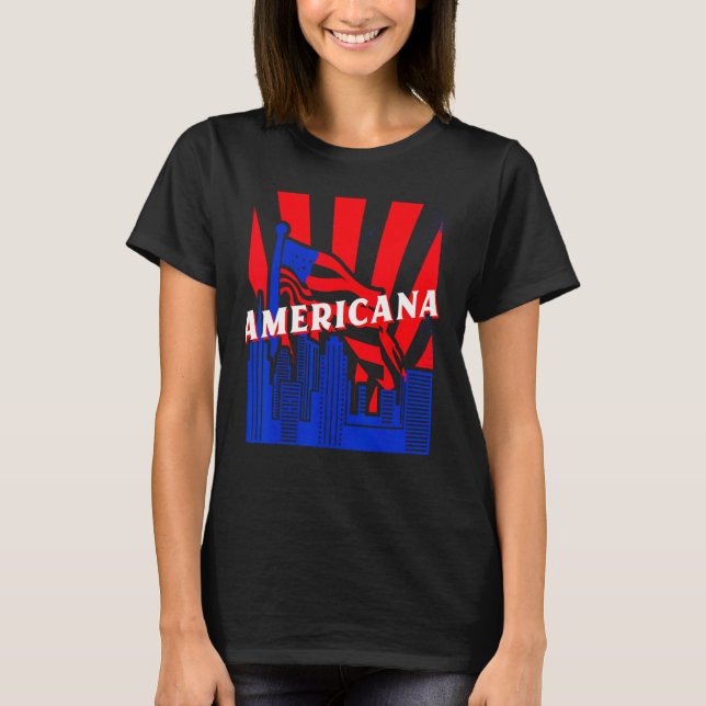 Camiseta Americana, City, Flag, BJJ, Jiu-Jitsu, MMA, Fighti (Frente)