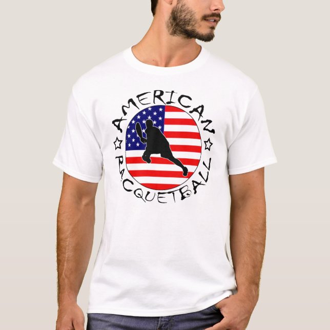Camiseta americana da equipe do Racquetball do (Frente)