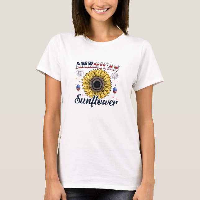 Camiseta Americana de Girassol (Frente)