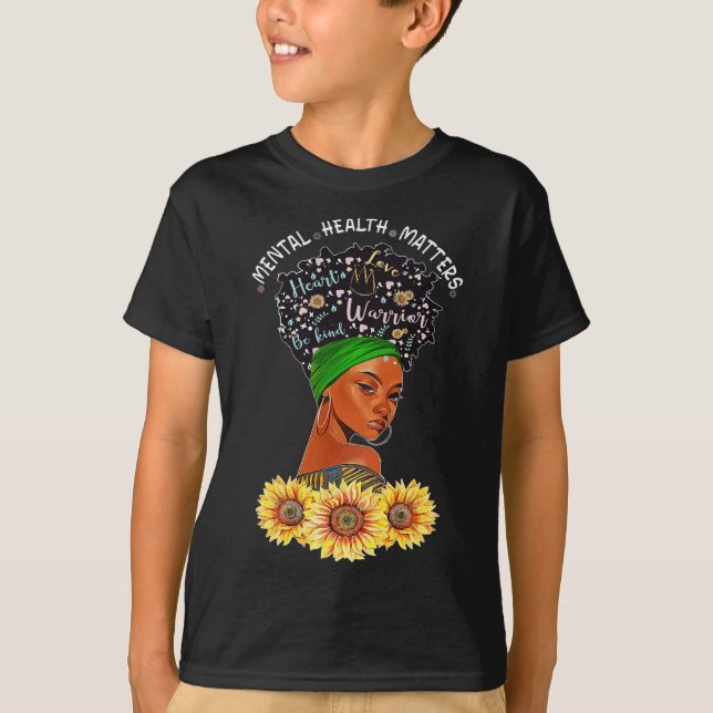 Camiseta Americana de Problemas de Saúde Mental Woman Warri (Frente)