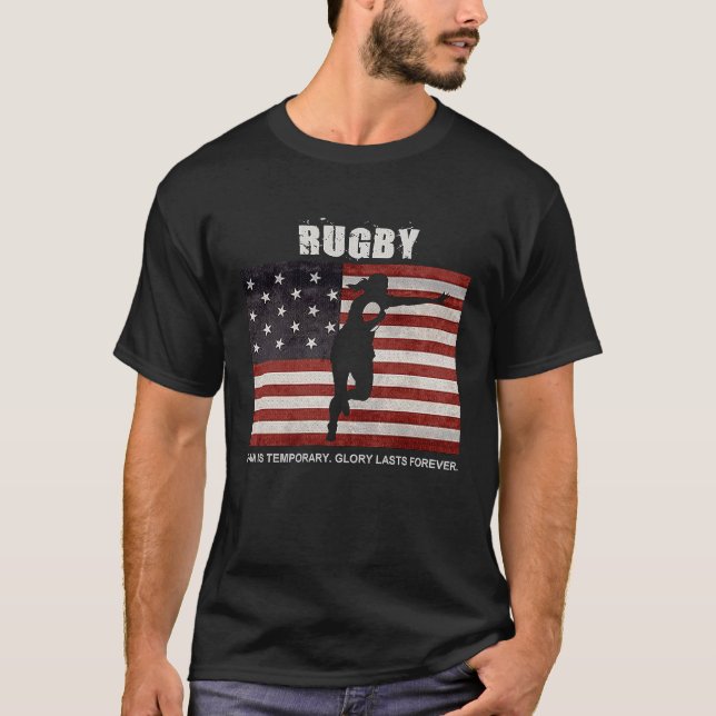 Camiseta Americana em Rugby Moças Afastada Glória das Lenda (Frente)