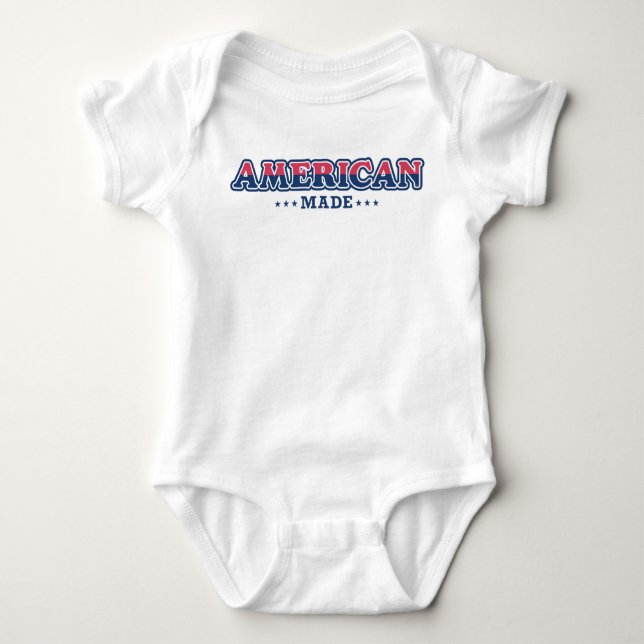 Camiseta Americana Feita, Orgulhosa, Patriótica (Frente)