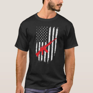 Camiseta Americana Incomodada Bandeira Gun 4 De Julho Patr
