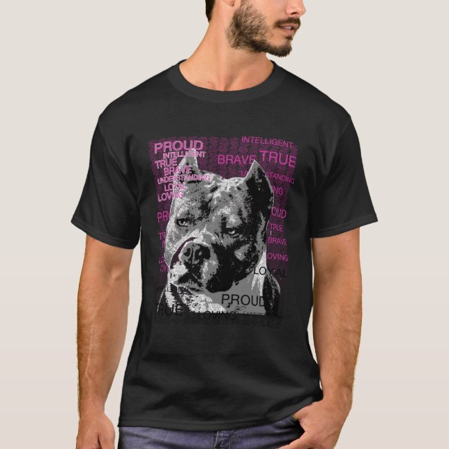 Camiseta americana "Pit Bull Pai Mo" (Frente)
