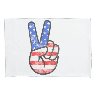 Camiseta Americana Sinal de Paz Mão Quatro de Julh