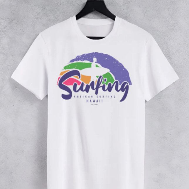 Camiseta Americana Surfing no Havaí (Criador carregado)