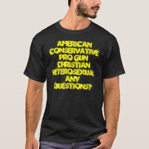 CAMISETA AMERICANCONSERVATIVEPRO GUNCHRISTIANHETEROSEXUA…