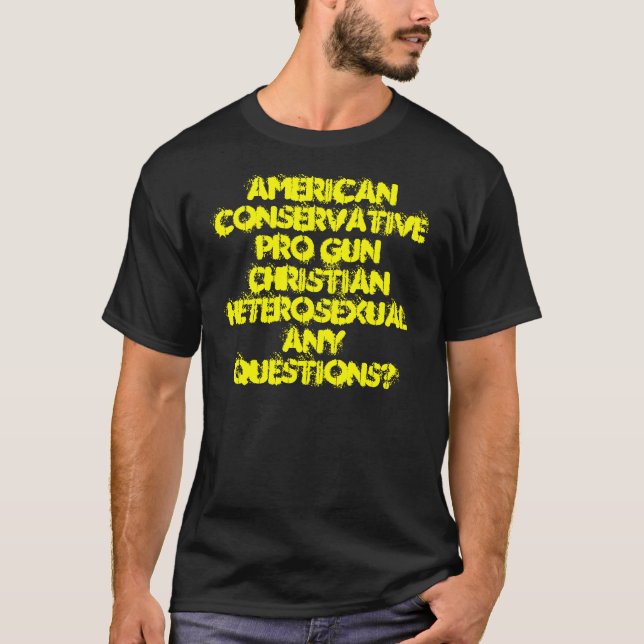 CAMISETA AMERICANCONSERVATIVEPRO GUNCHRISTIANHETEROSEXUA… (Frente)